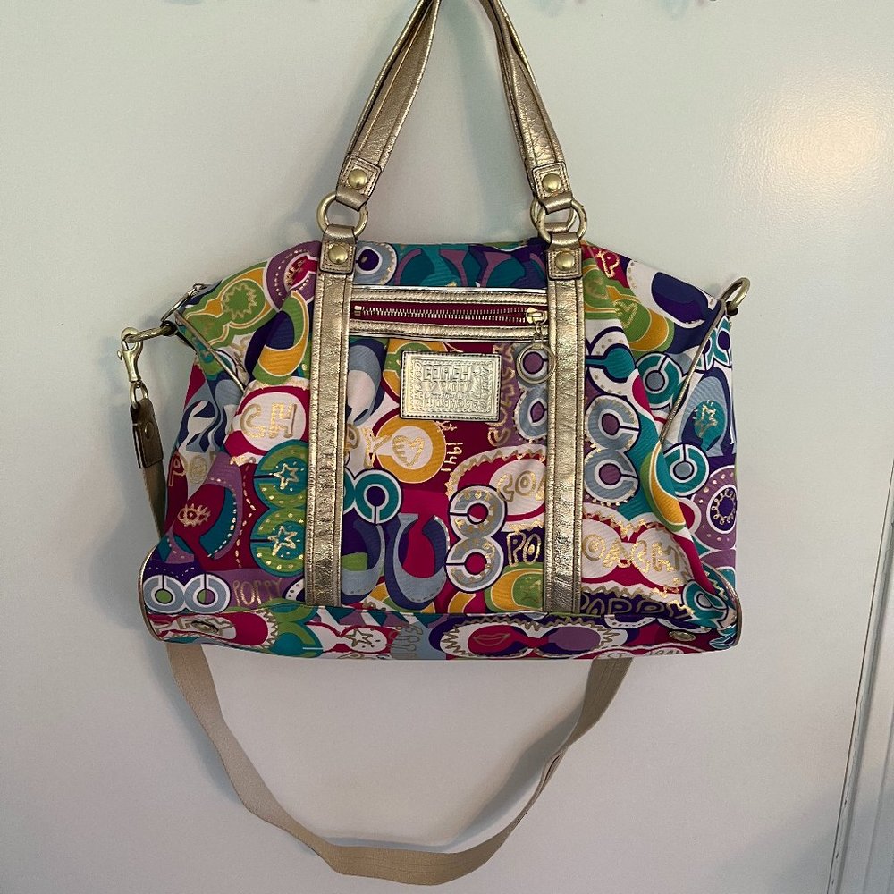 RARE! Coach Poppy Weekender Overnight Bag